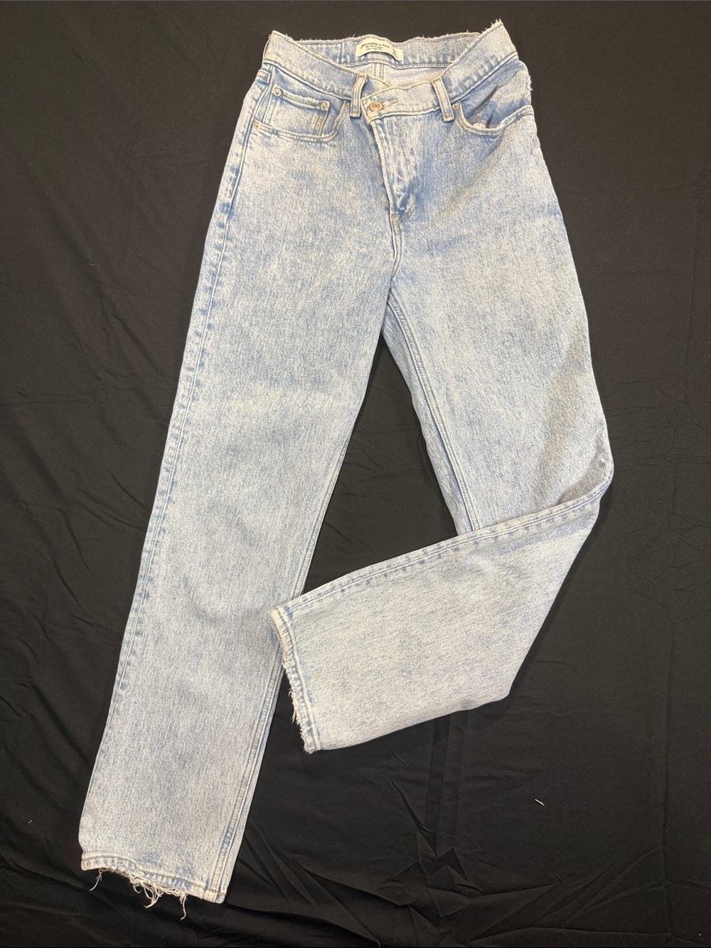 Abercrombie & Fitch Light Blue High-Rise Straight Jeans Y2K Size 25